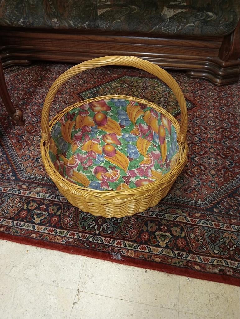 Grote rieten mand, Antiek en Kunst, Ophalen