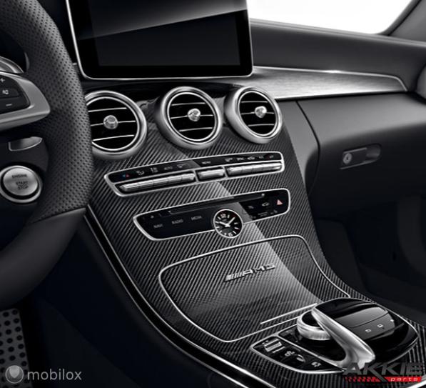 Carbon Middenconsole origineel Mercedes C W205 AMG (14->), Neuf, Enlèvement ou Envoi, Mercedes-Benz, Mercedes-Benz