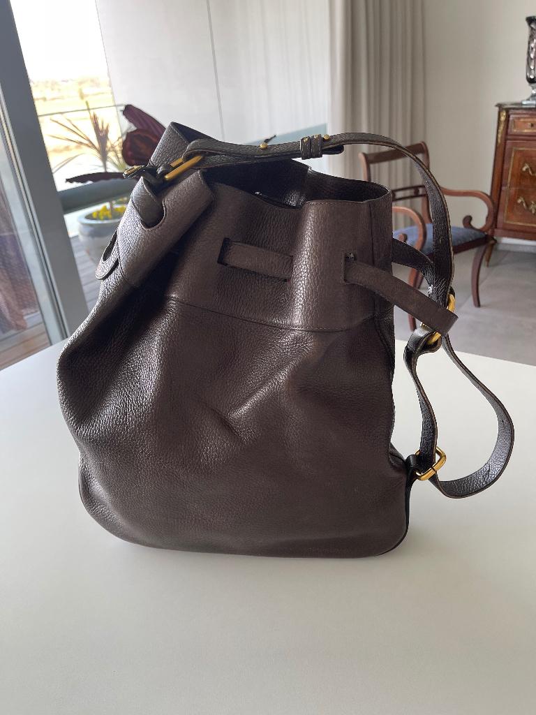 Authentique sac Delvaux en cuir, Enlèvement ou Envoi, Comme neuf, Brun, Cuir