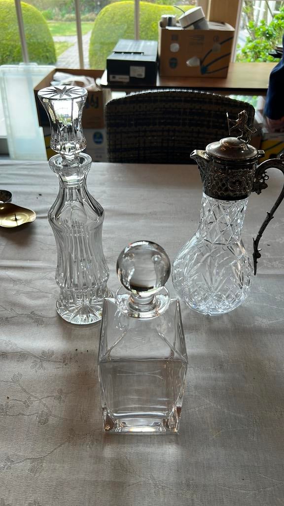 Karaffen in kristal en glas, Antiek en Kunst, Ophalen