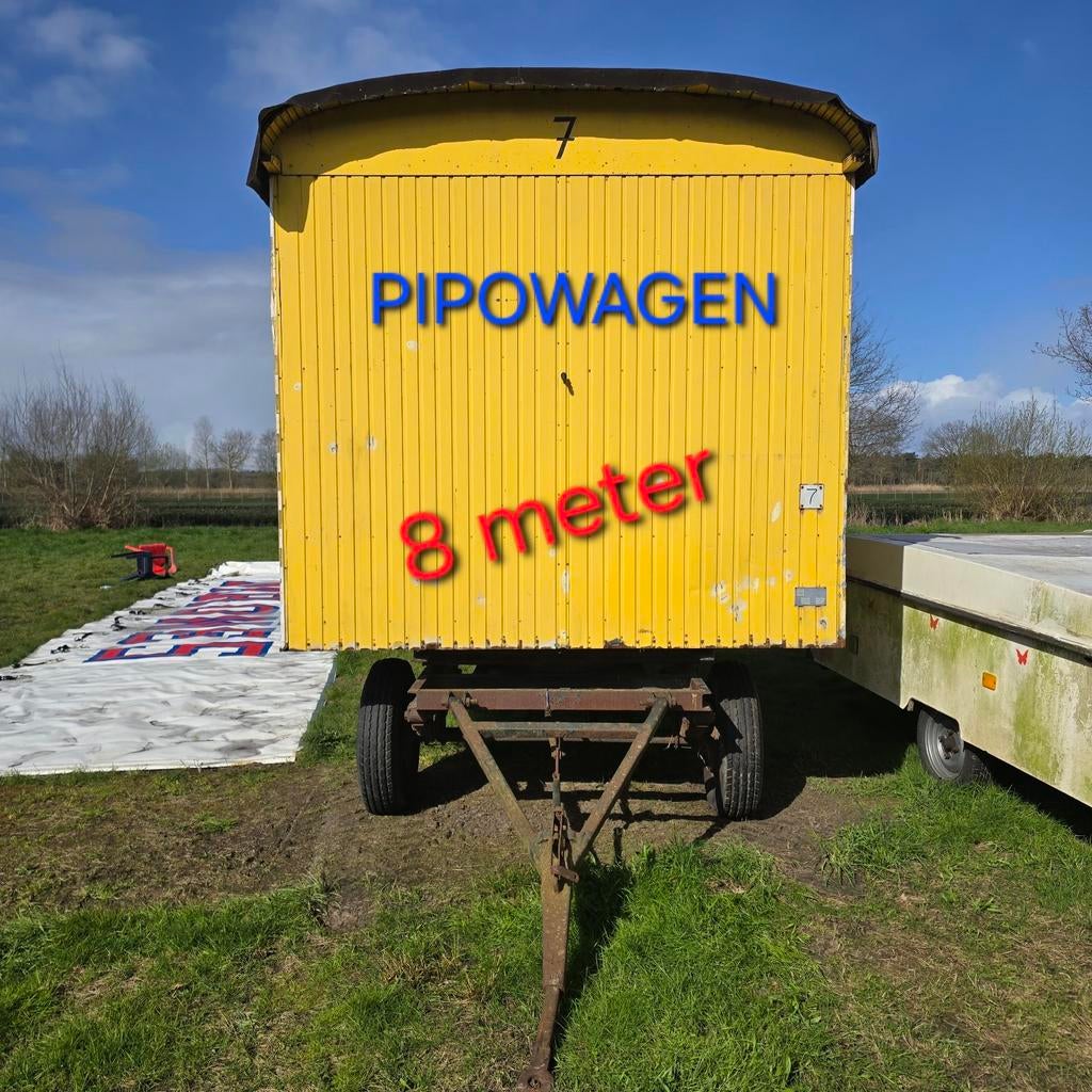 Pipowagen 8m woonwagen Tiny House caravan paarden tuin bouw, Caravans en Kamperen, Bedrijf