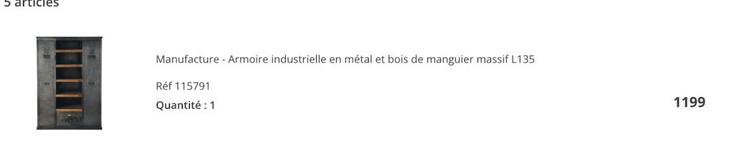 Armoire/Biblio industrielle en métal/bois de manguier massif, Huis en Inrichting, Kasten | Overige, Ophalen, Zo goed als nieuw