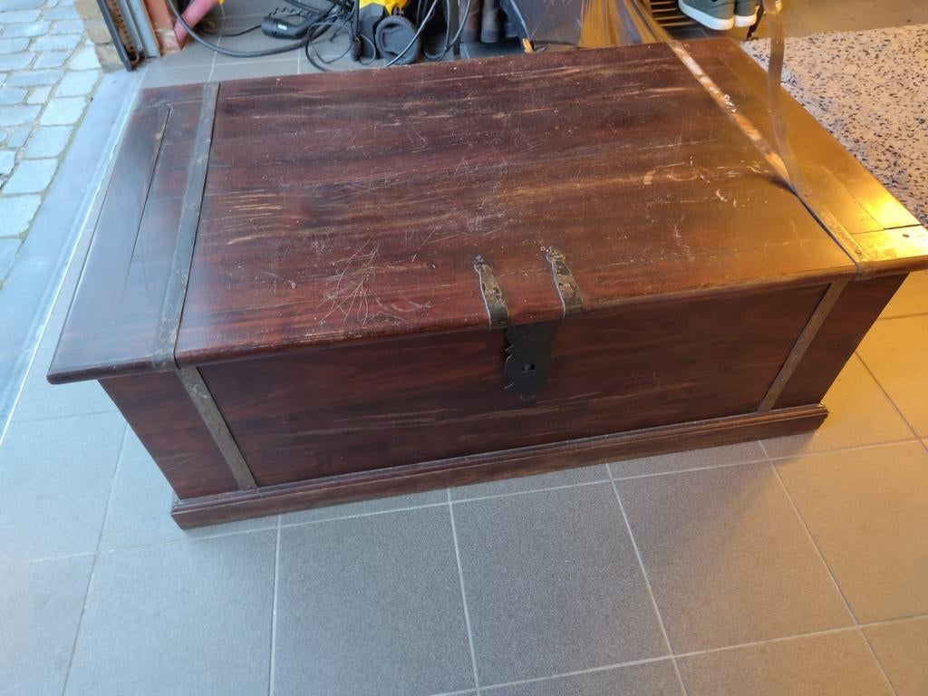 Houten koffer/salontafel GRATIS, Ophalen