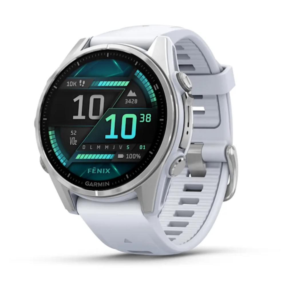 Garmin fenix 8 – 43 mm, AMOLED, GARMIN, Wit, Ophalen of Verzenden, Zo goed als nieuw
