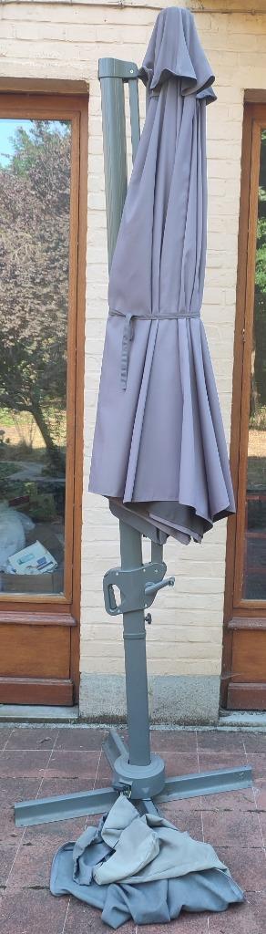 Parasol Déporté à Manivelle Noir HYBA Ronda 350, Enlèvement, Utilisé, Parasol sur pied, Réglable