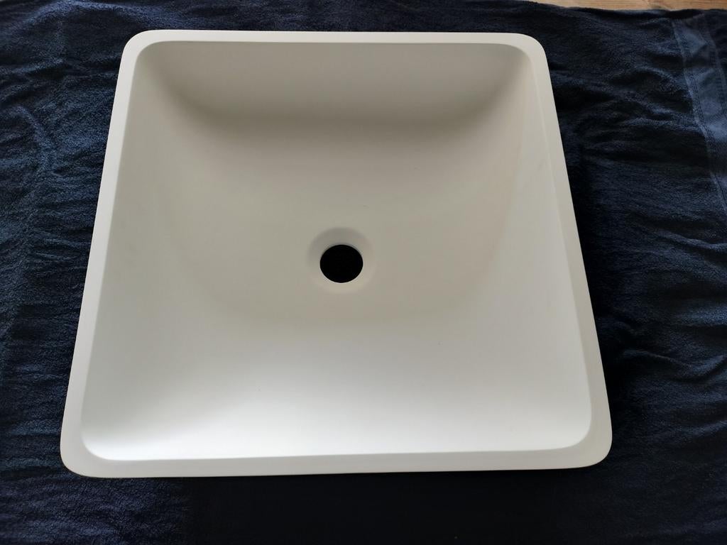 Witte mat composiet spoelbak., Ophalen, Nieuw, Wasbak of Wastafel