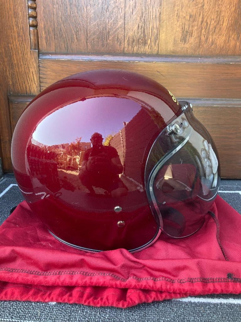 CASQUE RÉTRO OUVERT V2 - ROUGE INDIAN XL, Motoren, Kleding | Motorhelmen, Dames, Heren, Jethelm, XL, Tweedehands, Ophalen of Verzenden