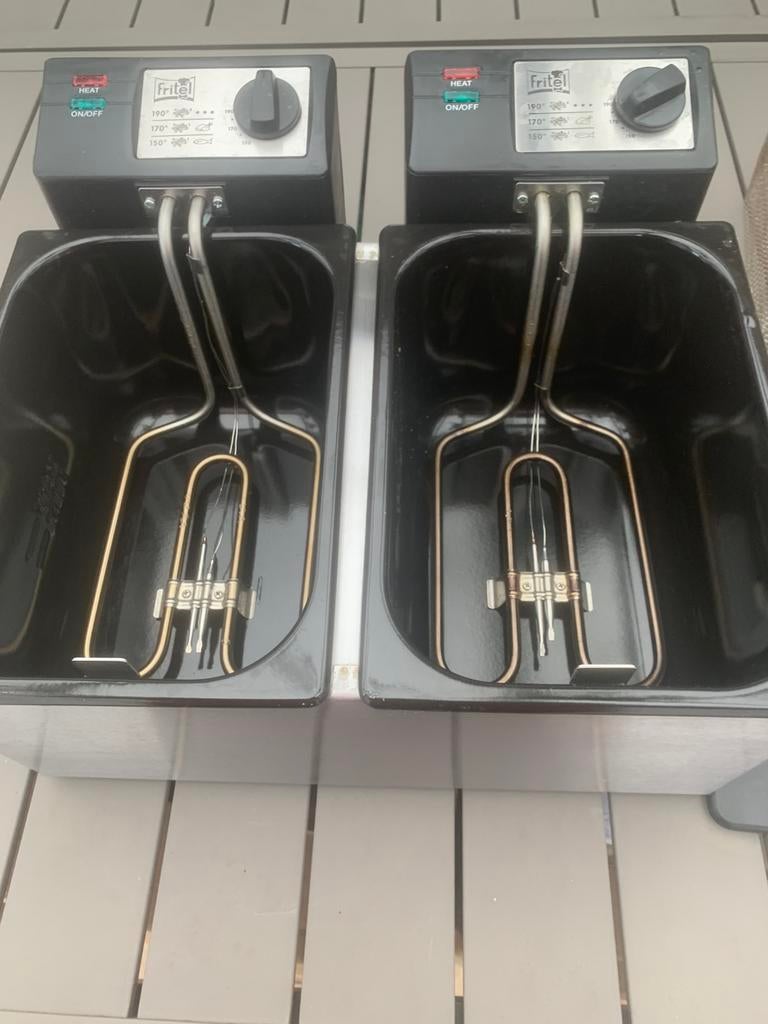 Fritel dubbele friteuse ieder 3 l. 2x2000watt. 3 x gebrui, Ophalen, Gebruikt, Duo-friteuse