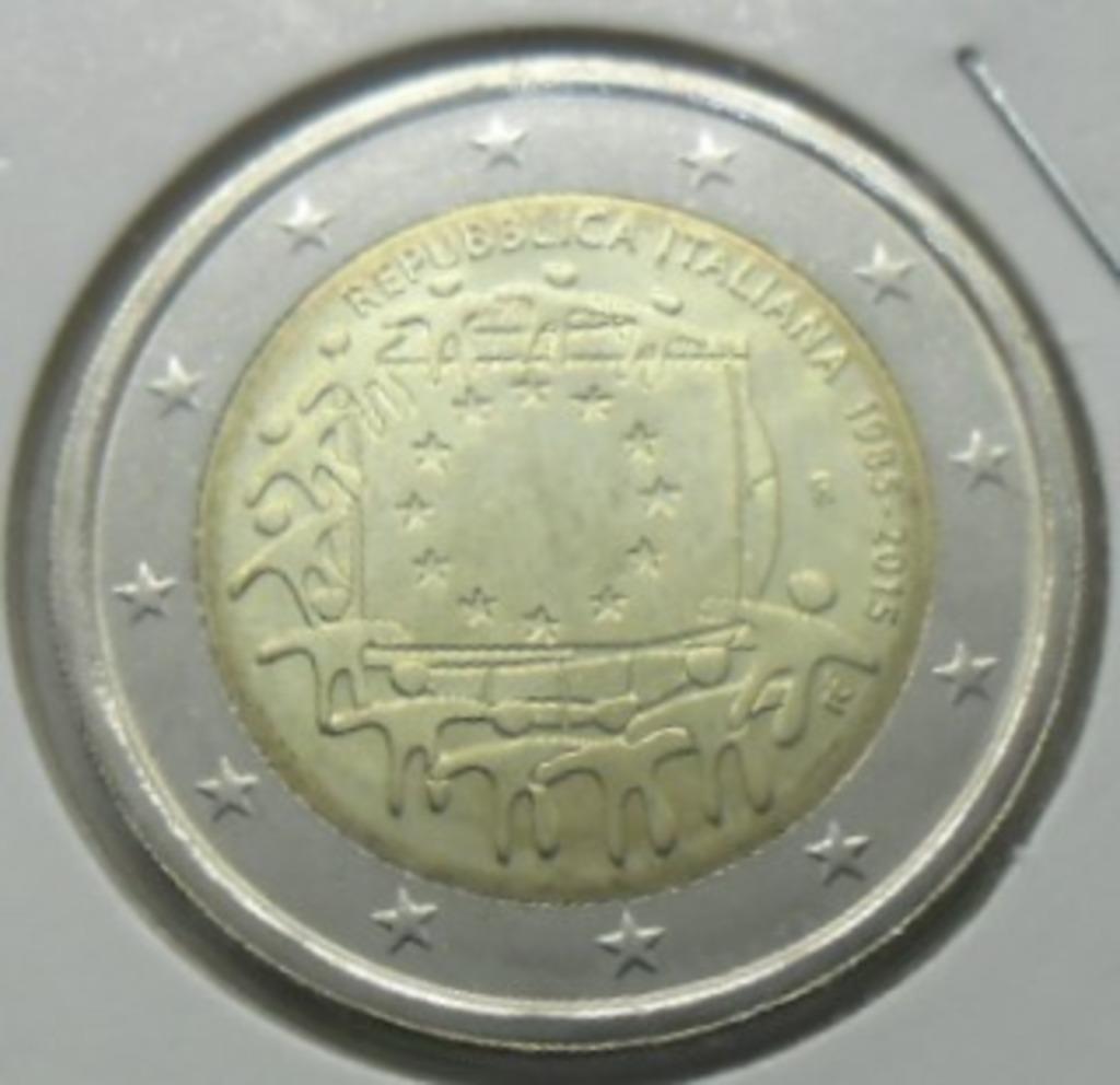 2 euro commémorative 2015 Italie "drapeau". UNC !, Envoi, Italie, 2 euros, Monnaie en vrac