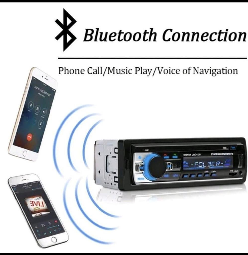 Autoradio Bluetooth, USB, Carte SD, Aux 100% Neuf !!!, Enlèvement, Neuf