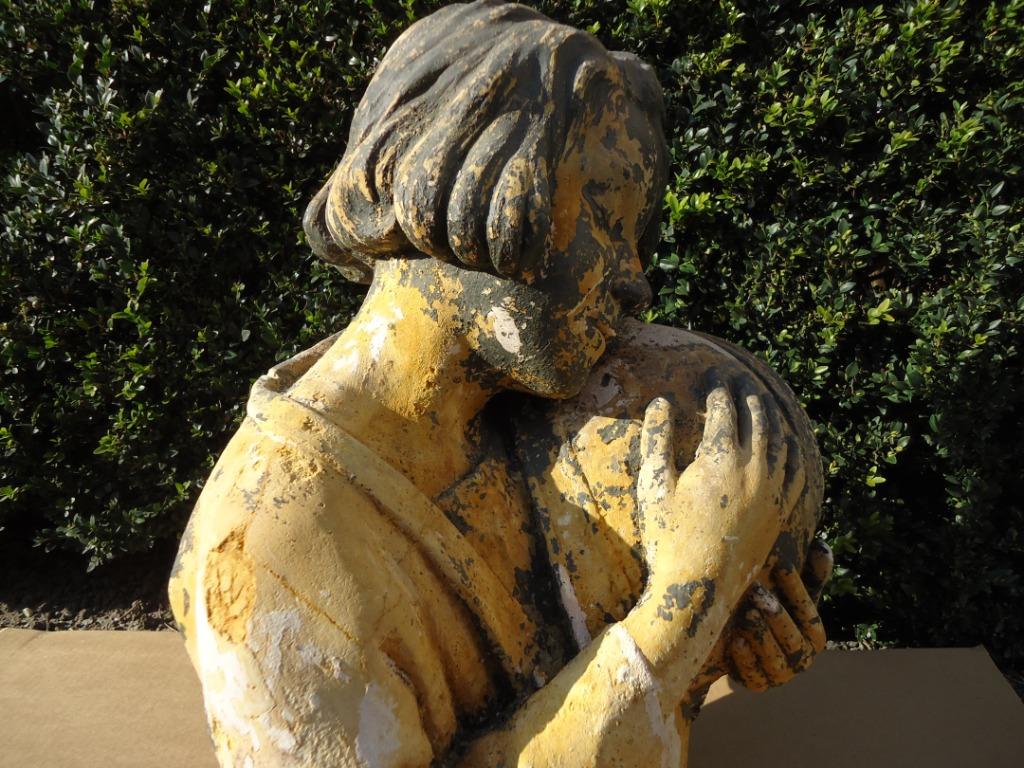 Victor DEMANET oorlogswees ateliermodel polychrome patina, Antiek en Kunst, Kunst | Beelden en Houtsnijwerken, Ophalen