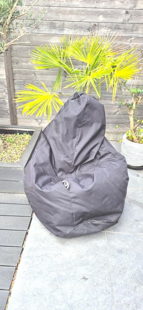 2 stuks zitzak buiten zwart, Tuin en Terras, Tuinstoelen, Zo goed als nieuw, Overige materialen, Ophalen