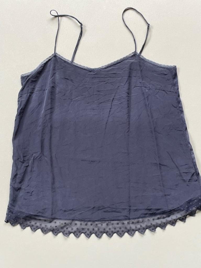 Mooie staat zwart matzijden topje Zadig & Voltaire mt S, Sans manches, Zadig & Voltaire, Taille 36 (S), Porté