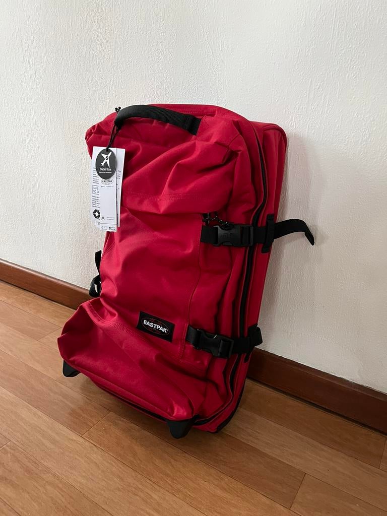 Valise rouge Eastpak Tranverz (Trolley 42L), Enlèvement ou Envoi, Roulettes, Moins de 35 cm, 40 à 60 cm