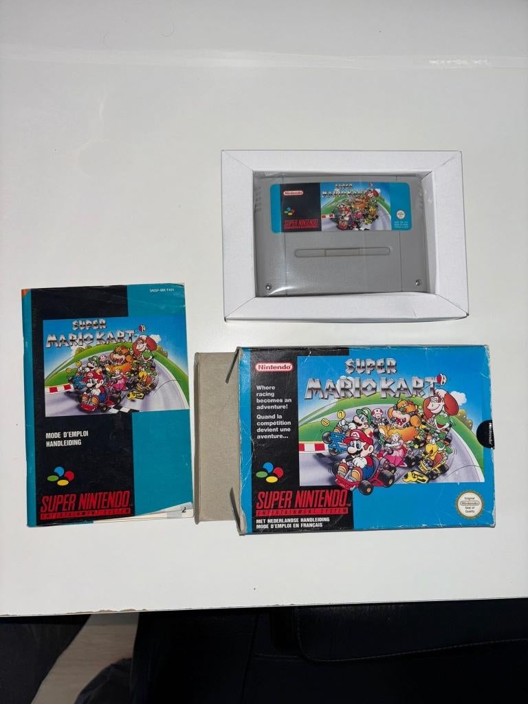 Super Mario Kart SNES, Games en Spelcomputers, Games | Nintendo Super NES, 1 speler, Racen en Vliegen, Ophalen of Verzenden, Zo goed als nieuw
