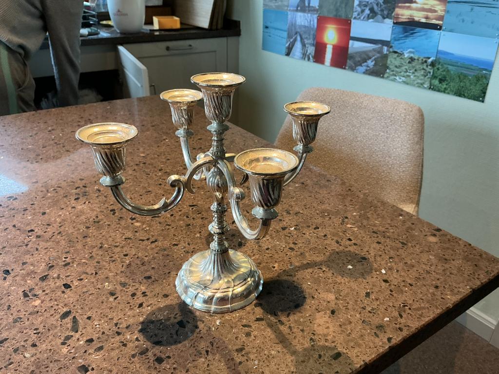 Verzilverde kandelaar, Antiek en Kunst, Ophalen of Verzenden