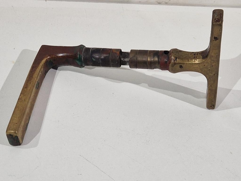 Bronzen deurklink en deurkruk,  met zeer veel patina, Doe-het-zelf en Bouw, Ophalen of Verzenden, Gebruikt, Koper of Messing, Klink of Kruk