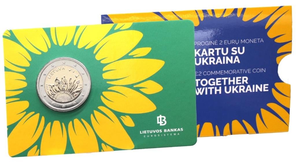 Litouwen 2023 - Samen met Oekraïne - 2 euro coincard, Ophalen of Verzenden, 2 euro, Setje