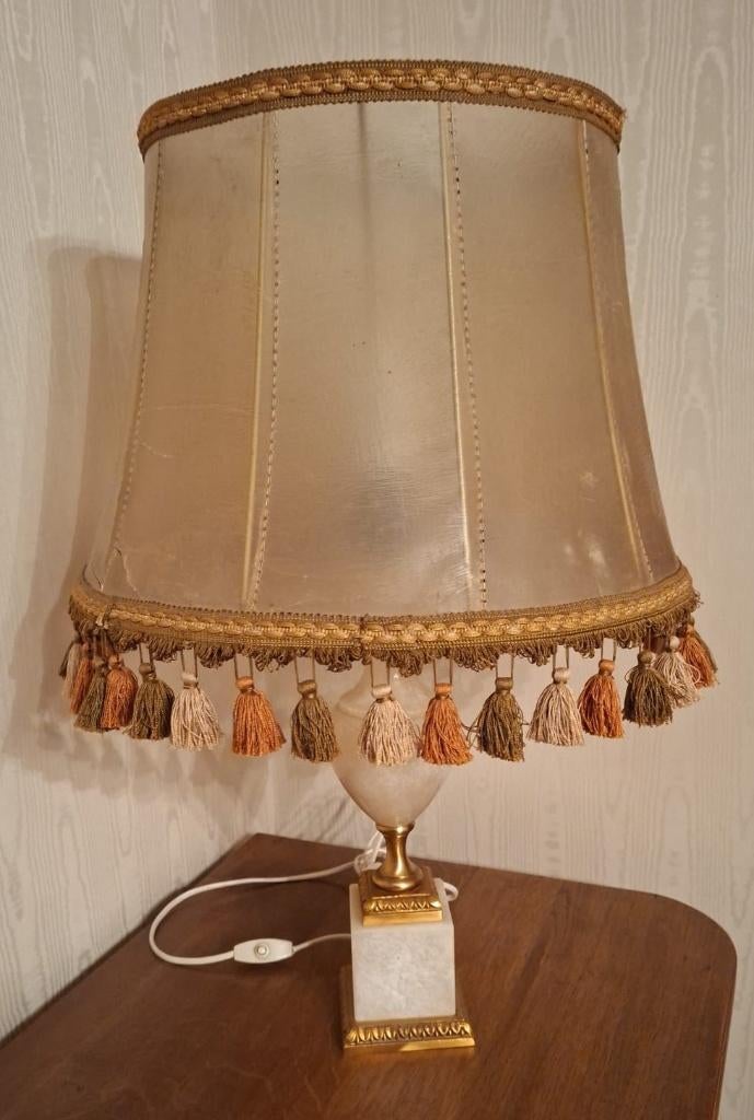 lampe de table vintage, Maison & Meubles, Lampes | Lampes de table, Utilisé, Moins de 50 cm, Tissus, Autres matériaux, Enlèvement ou Envoi