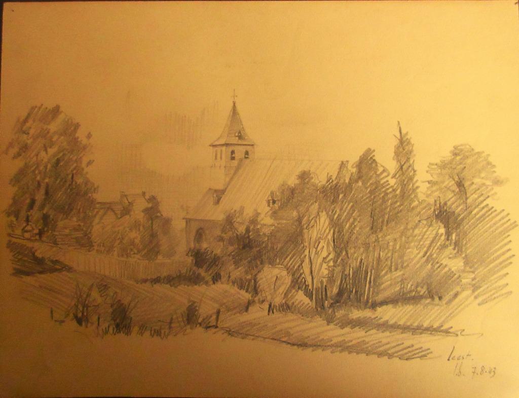 Esquisse Leest « Église Saint-Nicolas » -L. Boschmans, Enlèvement ou Envoi