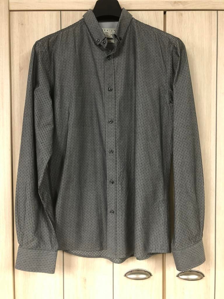 Hemd : Jack & Jones : maat M, Kleding | Heren, Zo goed als nieuw, Grijs, Jack & Jones, Halswijdte 39/40 (M)