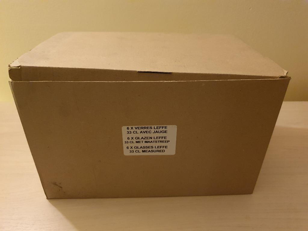 6 nouveaux verre de bière leffe 33 cl, Enlèvement, Neuf, Verre ou Verres, Leffe