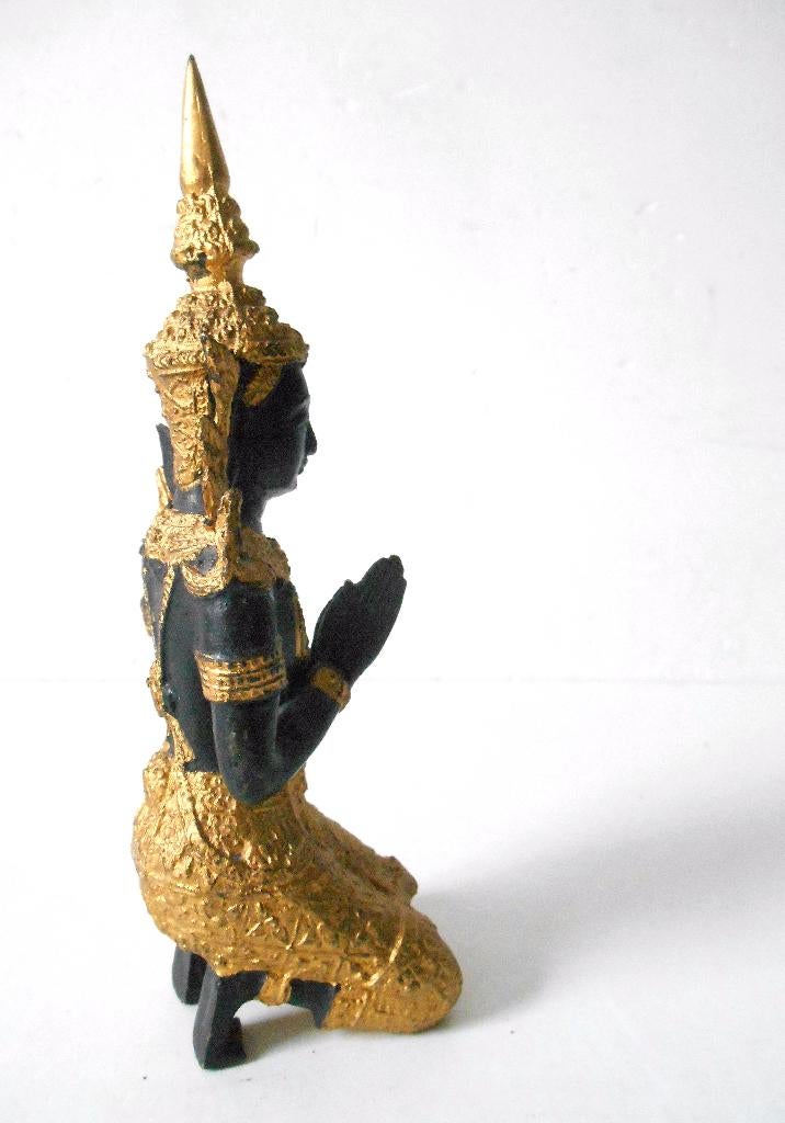 Bronzen Deva beeld - Aziatische tempelwachter, Antiek en Kunst, Kunst | Designobjecten, Ophalen of Verzenden