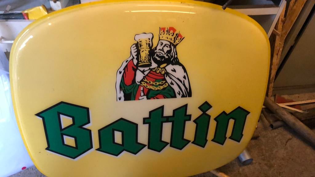 Panneau d'affichage Battin, Collections, Enlèvement, Comme neuf, Panneau, Plaque ou Plaquette publicitaire, Autres marques