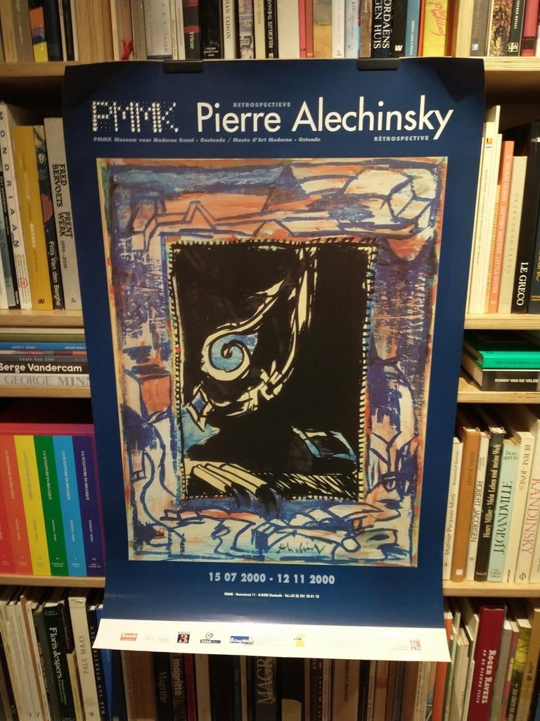 Pierre Alechinsky retrospectieve 2000 affiche, Ophalen of Verzenden, Zo goed als nieuw