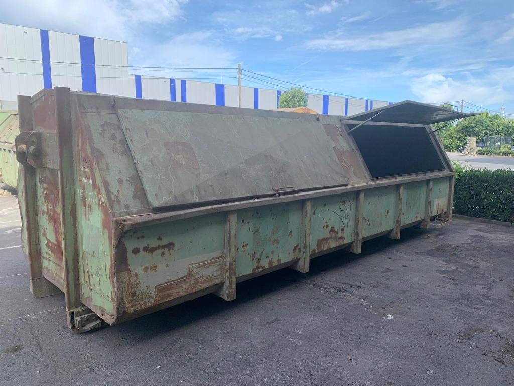 Conteneur fermé 20M3, portail et bras à crochet, Enlèvement ou Envoi, Utilisé