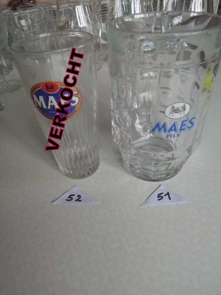 Verre à bière Maes, Enlèvement ou Envoi, Utilisé, Verre à bière