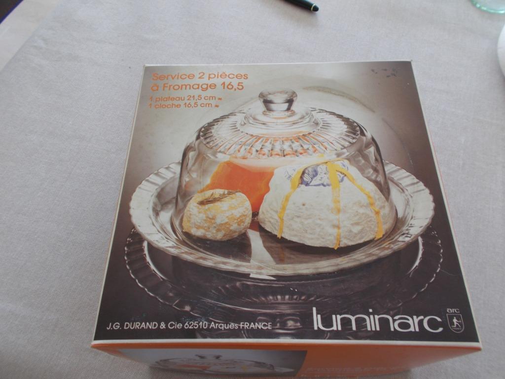 NIEUWE stolp + schotel voor kaas, gebak, .../ Luminarc, Ophalen of Verzenden, Nieuw, Glas