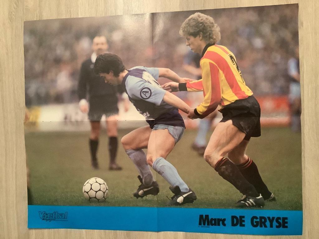 Poster Marc Degryse bij Club Brugge, Enlèvement ou Envoi, Comme neuf, Affiche, Image ou Autocollant