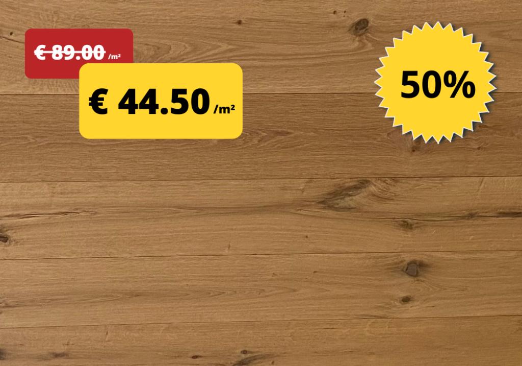 Parquet en chêne pour 44,50 €/m² TVA incluse - 50% DE RÉDUCT, Neuf, Enlèvement ou Envoi, Parquet, 150 cm ou plus