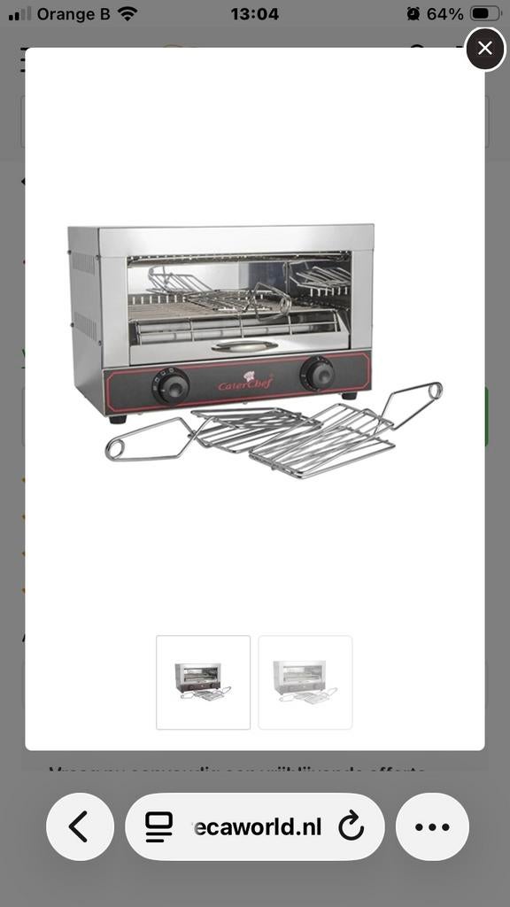 Tosti apparaat caterchef, Ophalen, Gebruikt, Ovens, Microgolfovens en Steamers