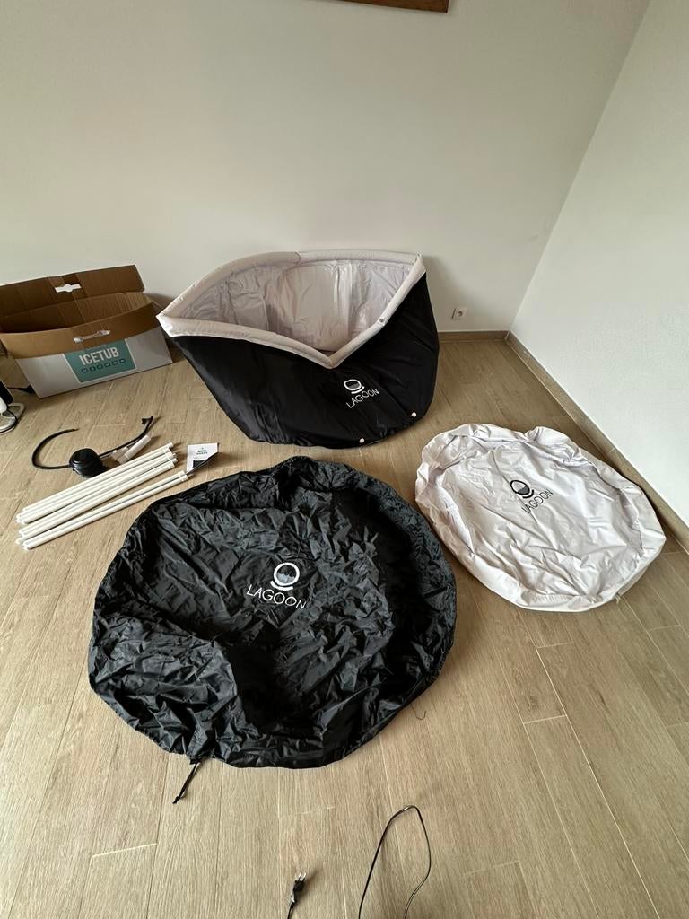 Opblaasbaar ijsbad, Ophalen, Nieuw, Afdekzeil, Opblaasbaar