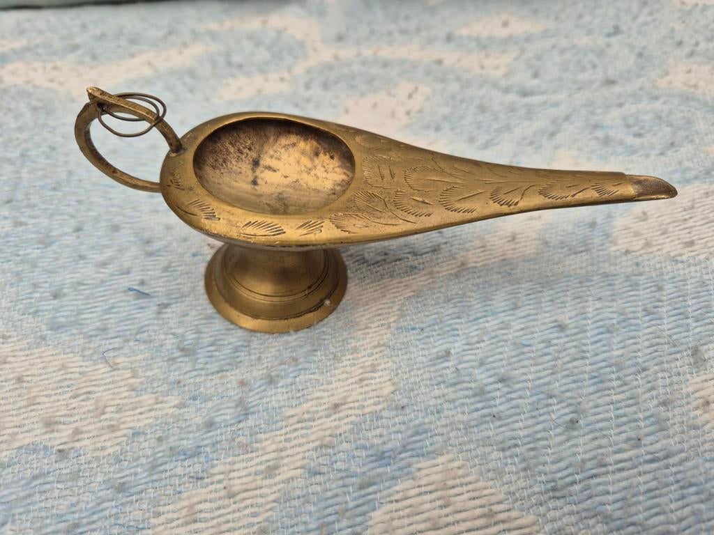 Vintage koperen Aladdin lamp decoratie, Antiek en Kunst, Ophalen of Verzenden