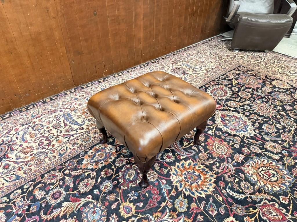 Klassiek Engelse Chesterfield Hocker Poef, Ophalen of Verzenden