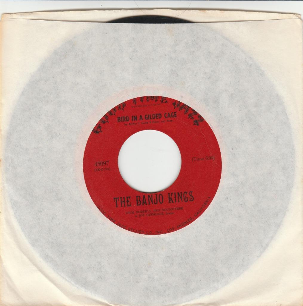 45T: The Banjo Kings: Bird in a gilded cage   Jazzy, Cd's en Dvd's, Vinyl Singles, Gebruikt, Single, Jazz en Blues, 7 inch, Ophalen of Verzenden