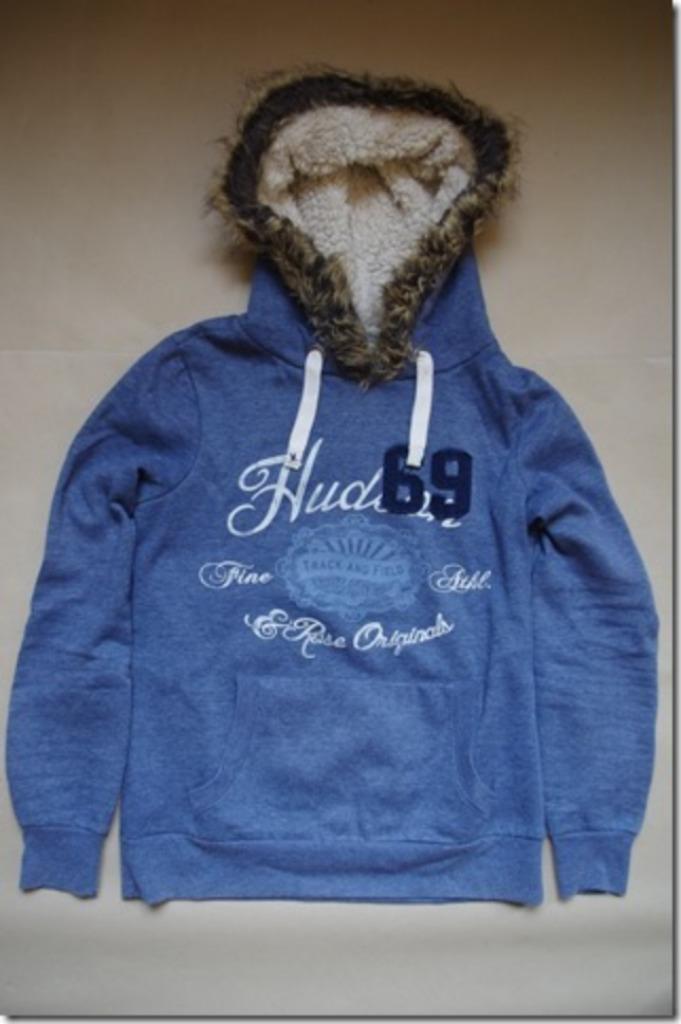 Hoodie met kap en teddy en pels, Ophalen of Verzenden, Zo goed als nieuw, Blauw