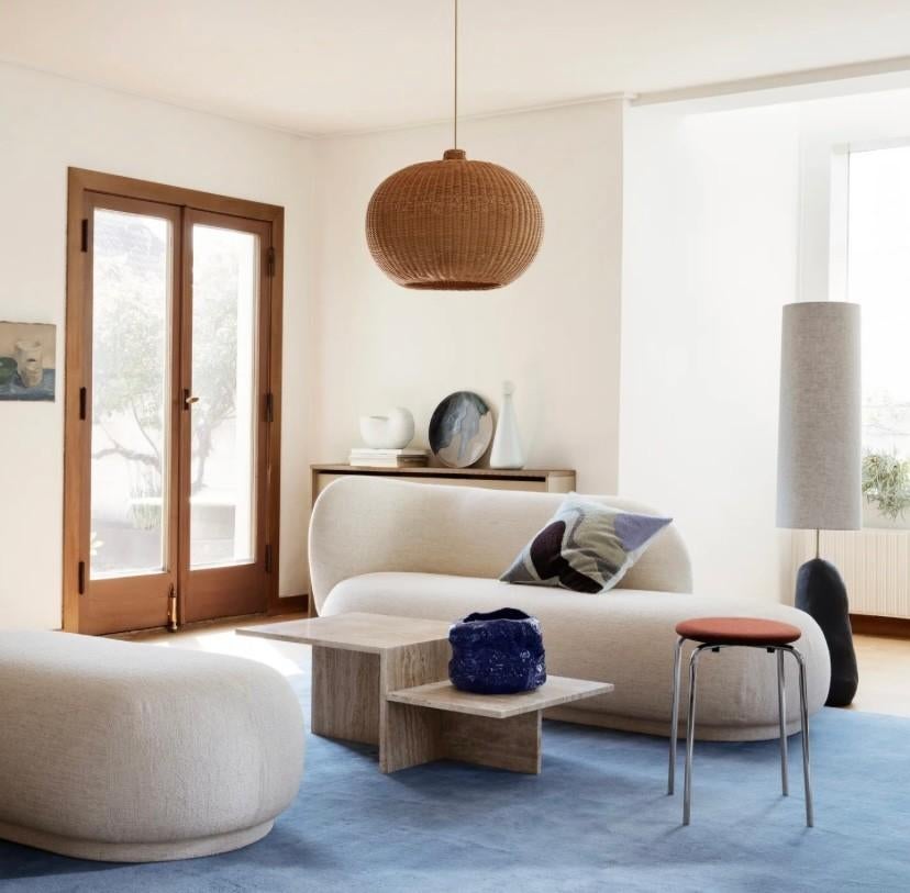 Zetel Ferm living RICO divan L - wool bouclé natural, 200 à 250 cm, Comme neuf, Enlèvement, Tissus