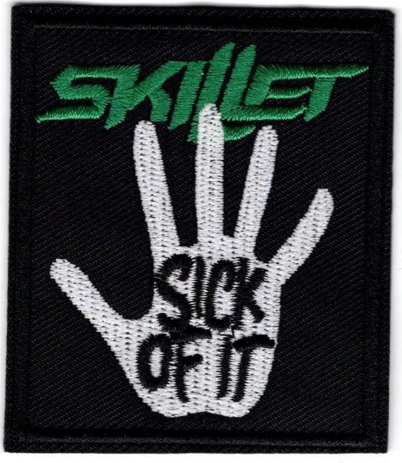 Skillet sick of it stoffen opstrijk patch embleem, Verzenden, Nieuw, Kleding