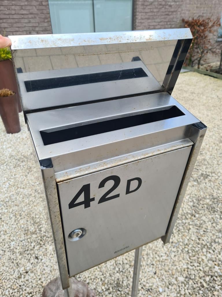 Brievenbus Brabantia rvs met staander, Tuin en Terras, Brievenbussen, Ophalen