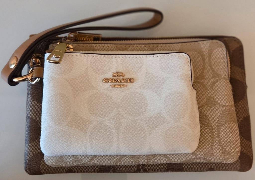 Coach zip trio, Handtassen en Accessoires, Tassen | Damestassen, Ophalen of Verzenden