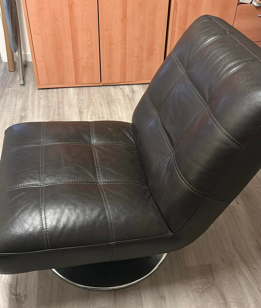 Siège en cuir vintage en très bon état, Maison & Meubles, Enlèvement, Comme neuf