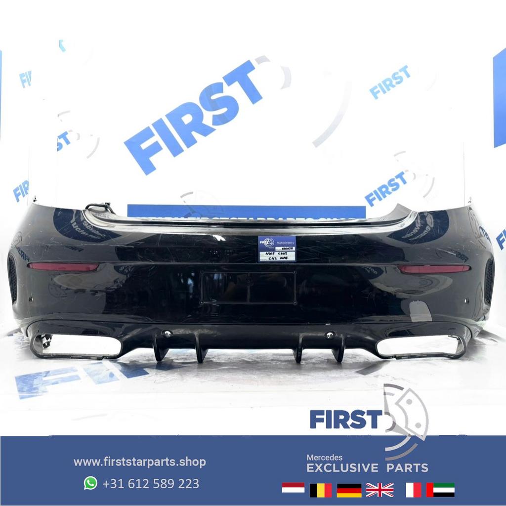 A205 C205 C63s AMG ACHTERBUMPER zwart wit grijs Mercedes C K, Gebruikt, -, Ophalen of Verzenden, Achter