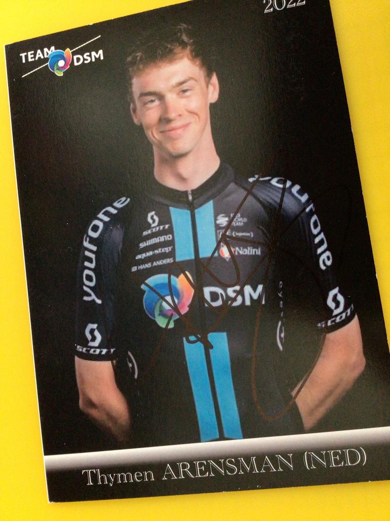 wielerkaart 2022 team dsm  thymen arensman  signe, Verzenden, Zo goed als nieuw