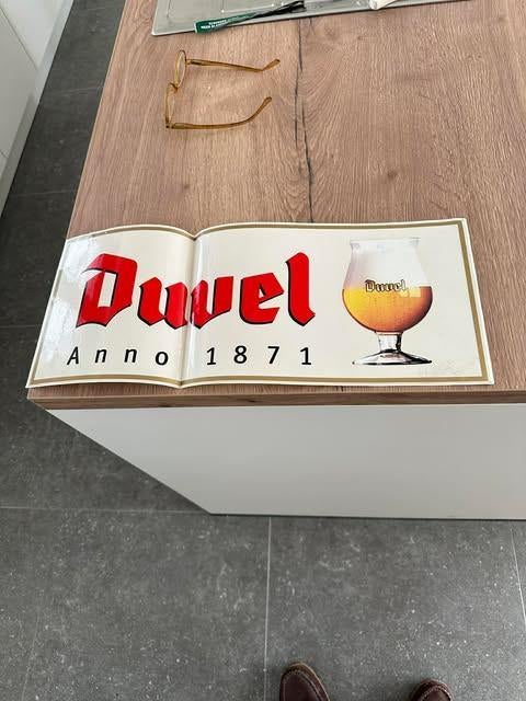 Duvel anno sticker groot model, Ophalen of Verzenden, Zo goed als nieuw, Reclamebord, Plaat of Schild, Duvel
