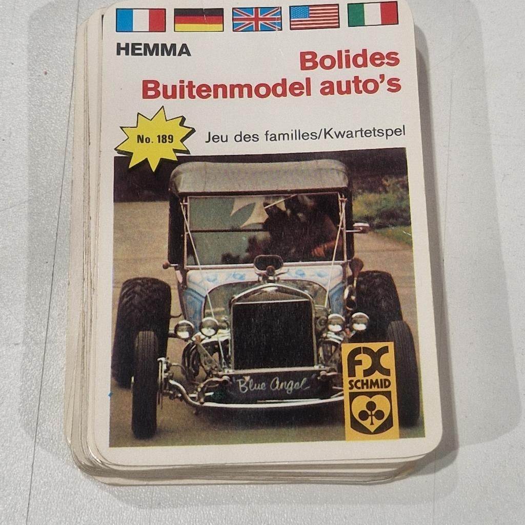 Kaartspel Bolide , hemma buitenmodel auto, Ophalen of Verzenden, Gebruikt