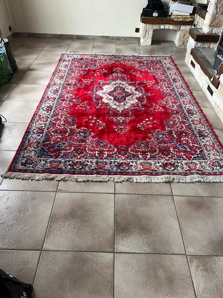 Tapis style persan, Rouge, 200 cm ou plus, 200 cm ou plus, Enlèvement
